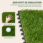 Gazon synthétique Artificiel Set de 10 Dalles Carreaux 30 x 30 cm épaisseur Confort 3 cm à emboîter Vert