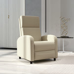 Handmatig verstelbare relaxfauteuil tot 160° met geïntegreerde voetensteun, max. belasting 120 kg, hoog comfort, crème