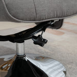 Fauteuil relax inclinable 135° pivotant 360° avec repose-pieds revêtement tissu gris