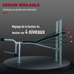 Lot de banc de musculation et haltères courtes total 25 Kg - dossier réglable haltères à poids réglable barres incluses