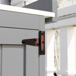 Armoire de jardin en bois abri de jardin avec 2 portes, toit à charnières et étagère, 74 x 43 x 88 cm, gris