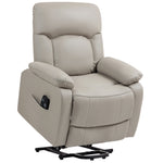 Fauteuil releveur électrique, fauteuil relax électrique avec fonction massage et chauffage, 89 x 94,5 x 103 cm, gris