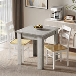 Tavolo da pranzo rettangolare allungabile per 4-6 persone, tavolo da cucina 70-140 cm, feltrini, grigio