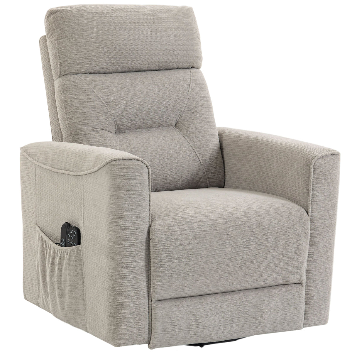 Fauteuil Releveur Électrique Massage Vibration et Chaleur, Fauteuil Relax Électrique, Dossier Inclinable, Chenille, Gris