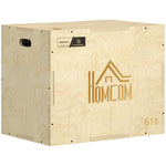 Box jump pliométrie 3 en 1 - Collaboration .fr x FFHandball - saut musculation fitness 61x51x76cm bois