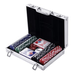 Mallette de Poker Coffret de Poker Complet avec 200 jetons 2 Jeux de Cartes + 2 clés Aluminium