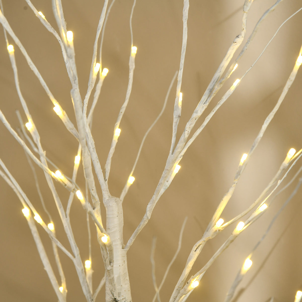 Albero luminoso a LED, decorazione luminosa bianco caldo, 96 LED 180 cm, decorazione natalizia, camera da letto, casa, bianco