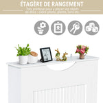Cache-radiateur à lattes Couvercle de Radiateur en bois Design contemporain pour Salon Salle de Séjour