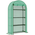 Serre de jardin serre de balcon avec étagères à 4 niveaux, bâche en PE pour légumes, plantes,105 x 45 x 160 cm, vert