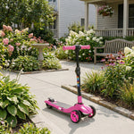 Trottinette électrique pour enfants 6+ ans, pliable 3 roues démarrage zéro, vitesse maximale 8 km/h 64 x 29 x 83 cm rose