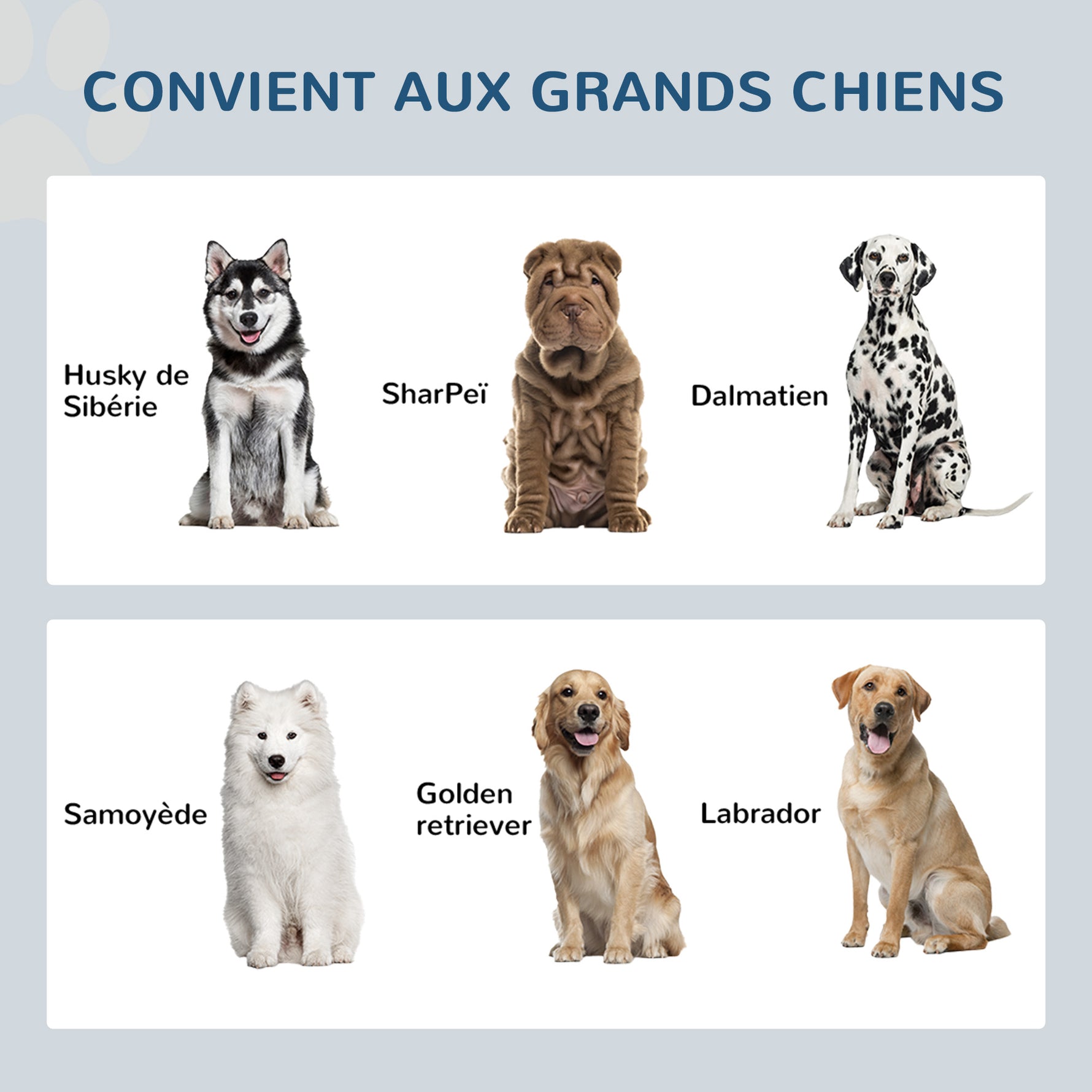 Gamelles chiens surélevées gamelle double chien chat porte-gamelles 60 x 30 x 35,5 cm 2 gamelles 2L acier inox incluses