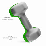 Lot d'haltères hexagonaux, haltères musculation, 2 x 3 kg, 2 x 4 kg, 2 x 5 kg, avec support convertible d'haltères