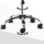 Lot 2 de chaises de bureau ergonomique hauteur réglable piètement chromé pivotant 360° revêtement maille noir