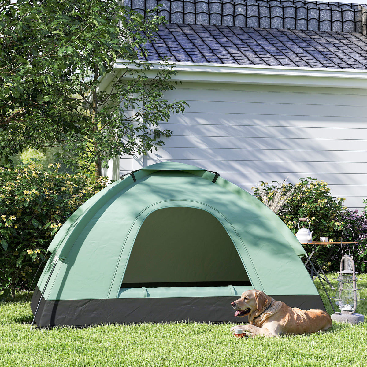 Tente de camping 2 personnes camouflage tente dôme légère ventilée facile à monter avec portes zippées