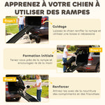 Rampe pliable pour chiens, escalier pour chien en PP avec pente douce et surface antidérapante, 155x38,5x15,5cm, noir