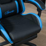 Sedia gaming poltrona da gaming ergonomica con schienale reclinabile a 135° e supporto lombare, 65 x 65 x 121-129 cm nero