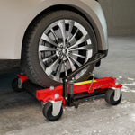Lot de 2 chariots de manutention de voiture capacité 680kg chariot de déplacement largeur pneu 22,8cm 56x54x19,5cm, noir
