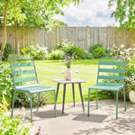 Lot de 2 Chaises de Jardin Empilables en Métal pour Terrasse, Balcon, Jardin, Vert