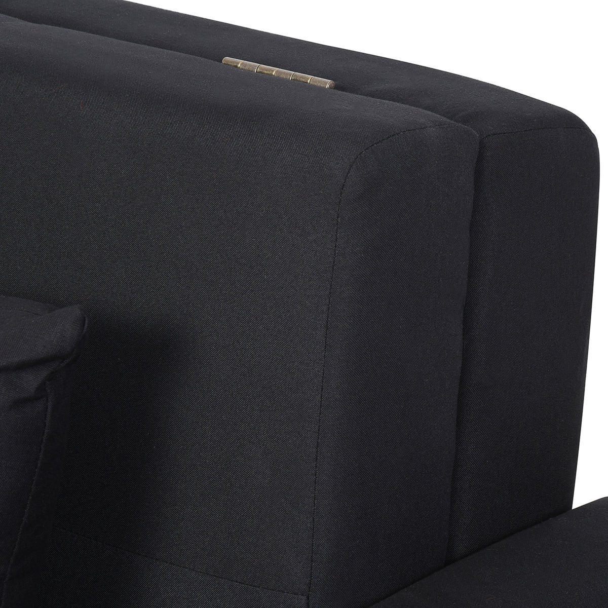 Canapé-lit 2 places convertible 2 en 1 avec 2 coussins et coffre de rangement intégré 152 x 101 x 81 cm gris foncé