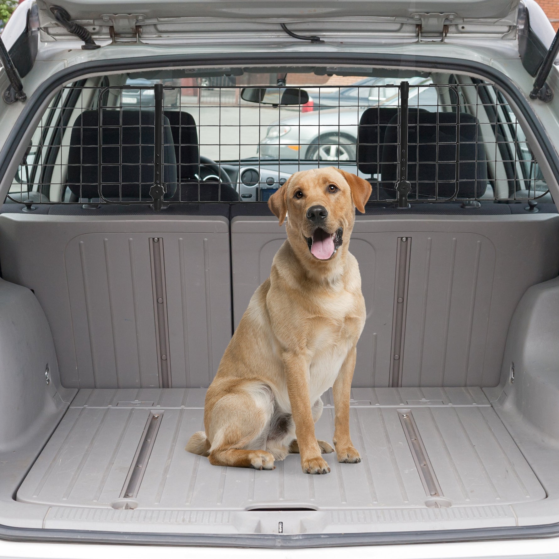 Grille de séparation voiture universelle pour chien, barrière de protection adaptée aux SUV et aux sièges auto, largeur réglable sans outils, installation facile, noir