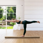 Poutre de gymnastique pliable 210 cm antidérapant, poutre gymnastique pour entraînement à l'équilibre, marron