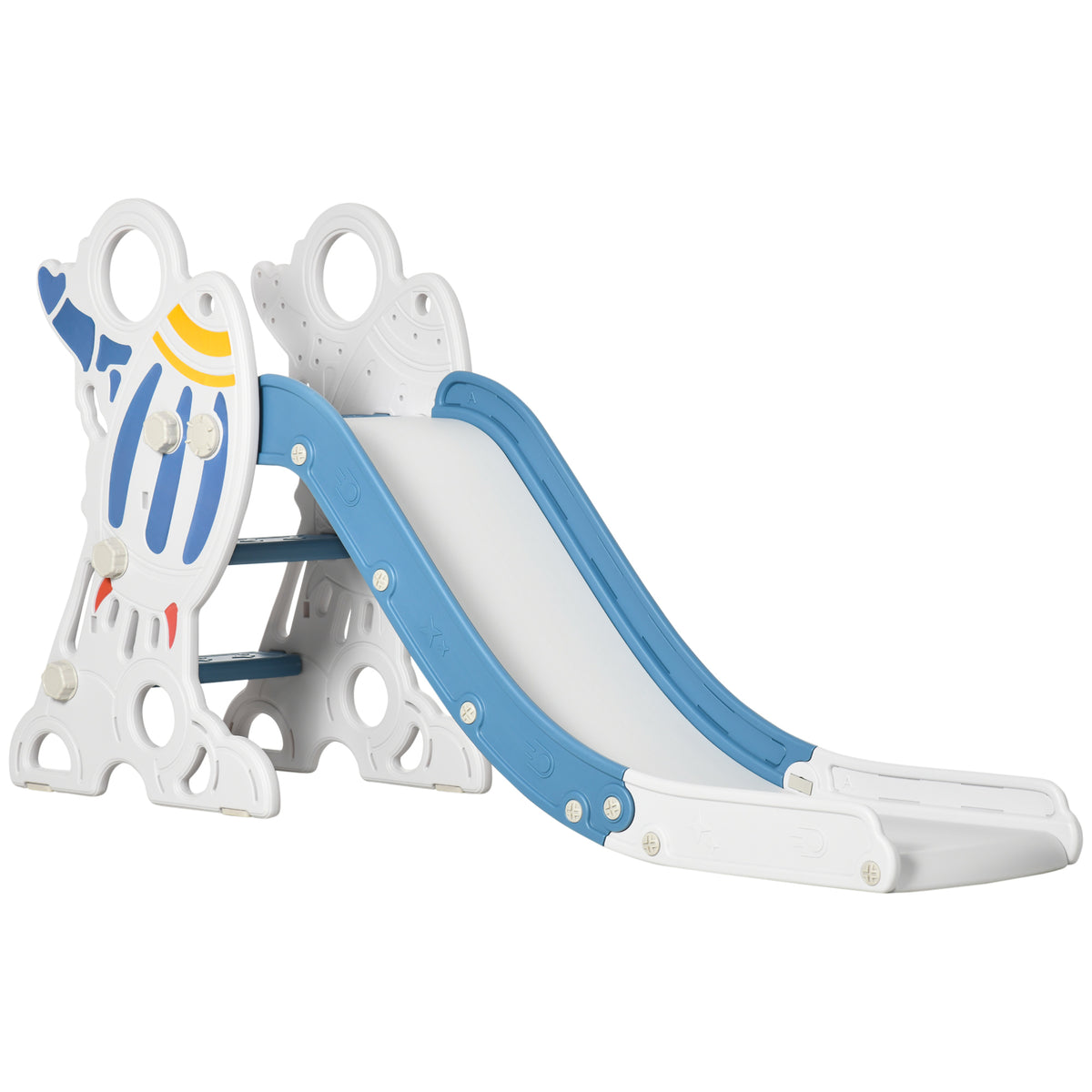 Toboggan pour enfants toboggan intérieur pour enfant, de 18 à 36 mois, jusqu'à 30 kg, 157L x 46,5l x 80H cm, bleu