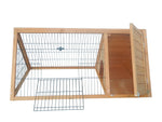 Clapier triangulaire de sol enclos extérieur niche double porte convient aux lapins poules tortue terrestre dim. 116L x 62,2l x 52,5H cm bois massif pin