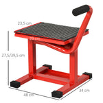 Universele verstelbare motorlift, hydraulische krik voor off-road motor, crossmotor en supermotard, rood