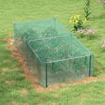 Serre de jardin serre à tomates filet protection porte zippée enroulable HDPE, dim. 125L x 248l x 62,5H cm