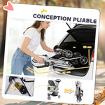 Poussette pour Chien 4 Roues, Chariot Pliable avec Auvent Réglable, Panier de Rangement, 77x44x102cm, Gris