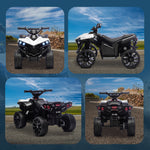 Elektrisches Kinder-Quad 6V, Elektroauto für Kinder ATV, Musik und LED-Scheinwerfer, für 18-56 Monate, 70x42x45cm, Weiß