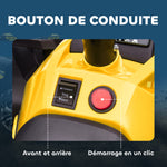 Quad Buggy électrique Enfant 12 V 8 Km/h Max. Voiture électrique Enfant avec Effets Lumineux sonores Selle avec Dossier Porte-Bagage Avant métal PP Jaune Noir
