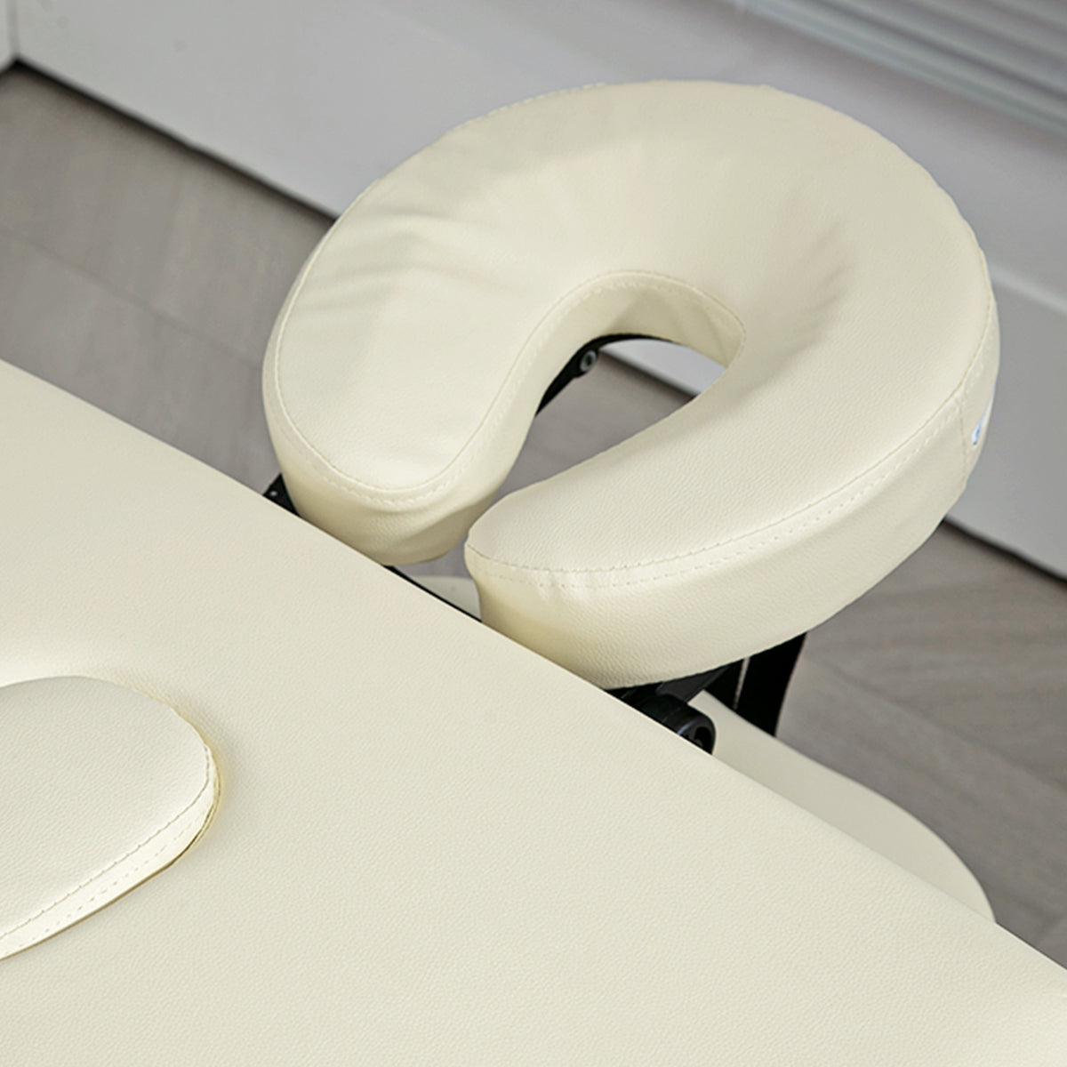Draagbare opvouwbare massagetafel + draagtas max. belasting 225 kg in hoogte verstelbaar 210 x 90 cm crème