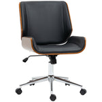Chaise de bureau design vintage hauteur réglable pivotant 360° piètement chromé 53 x 60 x 86-96 cm gris