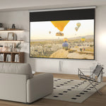 Pantalla de proyección para TV y cine en casa de 120 pulgadas, formato 16:9 4K HD, montaje en pared o techo