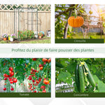 Serre de jardin, serre de balcon, bâche renforcée PVC, châssis en acier, porte zippée enroulable, pour légumes plantes fleurs en toutes saisons intérieur et extérieur, 100 x 50 x 150 cm blanc