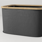 Panier à linge pliable 36 L corbeille linge sale avec poignées rainurées pour salle de bain chambre à coucher buanderie