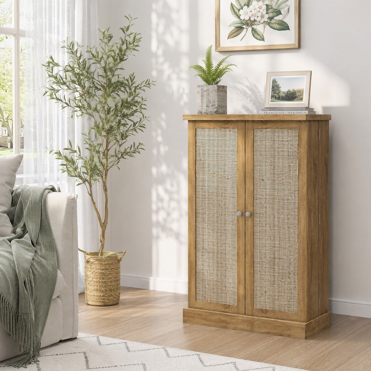 Credenza da cucina mobiletto dispensa con 12 ripiani con ante ripiani regolabili 60 x 30 x 104 cm effetto legno naturale