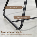Chaise de bureau ergonomique sans roulettes, chaise de conférence avec dossier en maille, soutien lombaire, noir