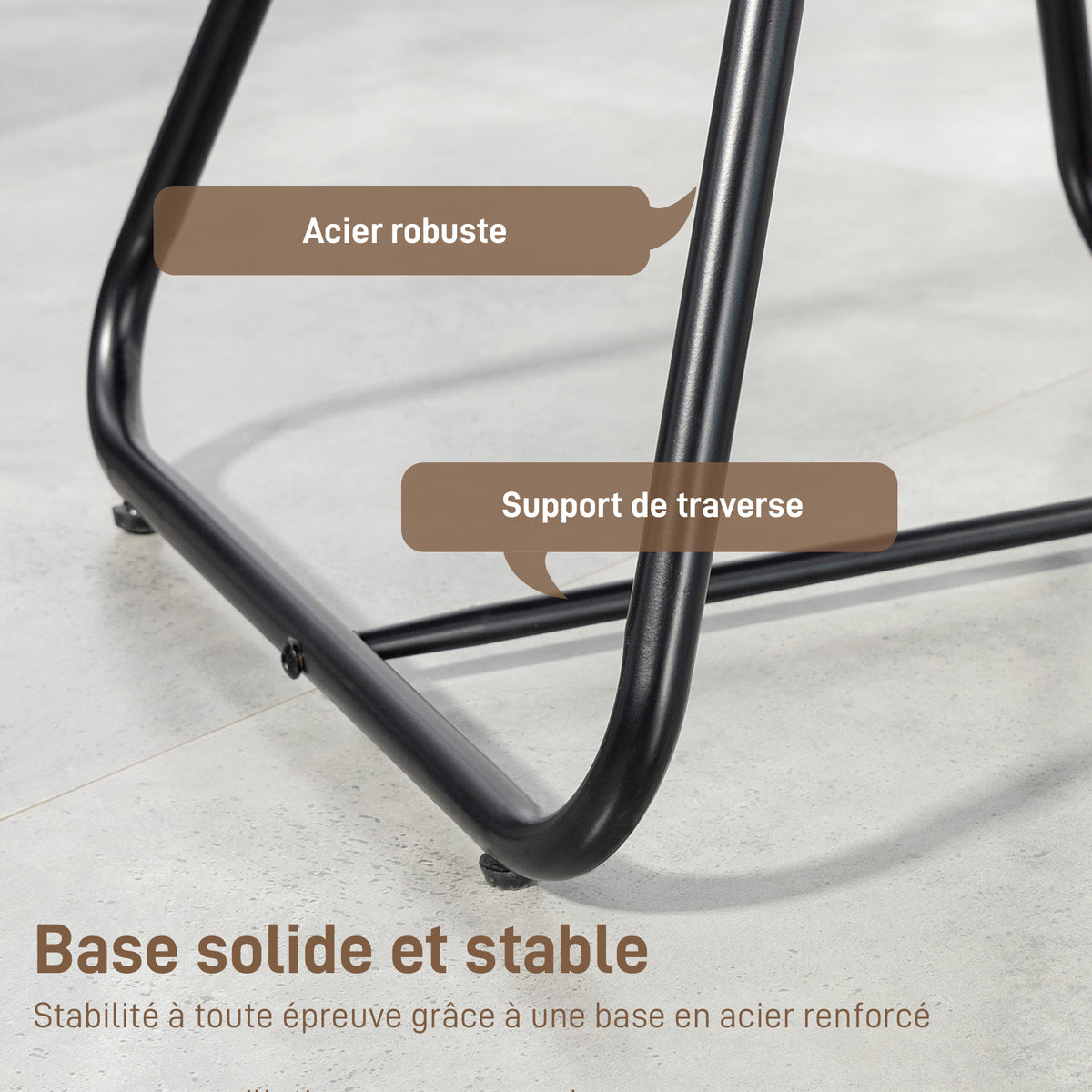 Chaise de bureau ergonomique sans roulettes, chaise de conférence avec dossier en maille, soutien lombaire, noir
