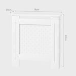 Couvercle de radiateur cache radiateur grille croisée pour salon chambre à coucher en bois 78l x 19P x 82H cm blanc
