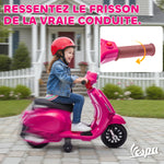 Elektro-Motorrad für Kinder 6 V, Elektroauto für Kinder mit Stützrädern, für 2-4 Jahre, 71 x 37 x 52 cm, Rosa