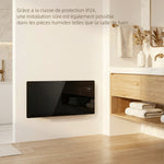 Radiateur électrique au sol ou mural 2000W affichage LED, minuterie 24 heures ou hebdomadaire, thermostat, télécommande