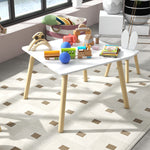 Ensemble table et 2 chaises enfant design scandinave motif oreille de lapin bois pin blanc
