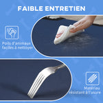 Lit surélevé pour chien lit surélevé rafraîchissant pour chien tissu Oxford sac de transport inclus 92 x 76 x 18 cm bleu