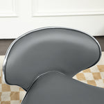 Tabouret à roulettes tabouret de travail avec hauteur réglable 44-56 cm et dossier, pivotant 360°, gris