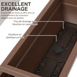 Jardinière surélevée avec étages jardinière verticale avec 5 bacs à fleurs trous de drainage cadre en acier marron