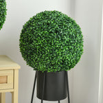 Lot de 2 boules de buis artificielles de 40 cm décoration pour intérieur ou extérieur vert