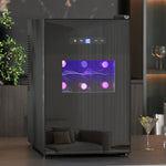 Cave à vin, 15 bouteilles, 39L, Réfrigérateur pour boissons, éclairage LED, température réglable 8-18℃
