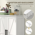 Meuble de salle de bain, meuble de rangement, avec 4 tiroirs, 1 placard, pour petits espaces, 81,2 x 30 x 83,8 cm, blanc